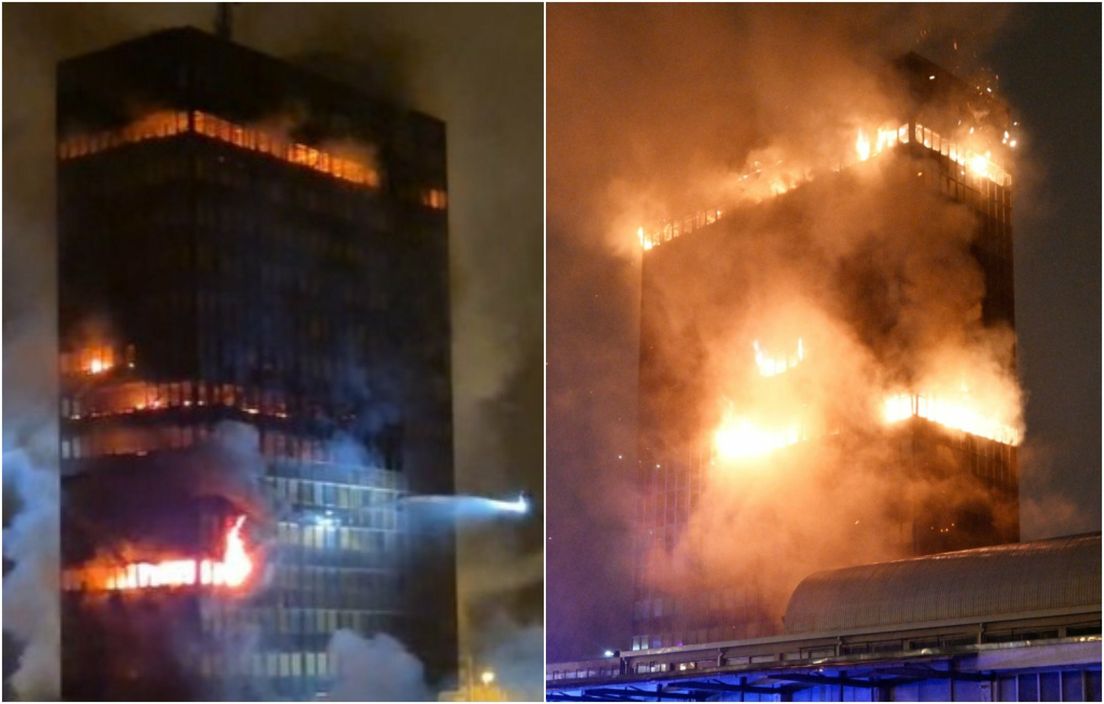 Цела ноќ гори зградата на „Вјесник“ во Загреб (видео)