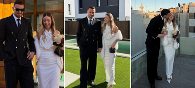 Се ожени Столе Димитриевски – невестата блеска во сатенска венчаница, голманот среќен ја бакнува