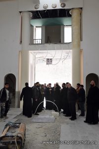 Патријархот на Антиохија повторно ја посети црквата во Дамаск, во која пред шест месеци се случи терористички напад