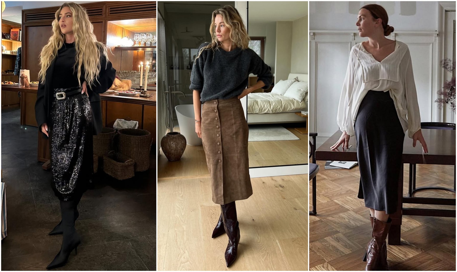 Како да комбинирате чизми и здолништа оваа зима: 5 идеи за најубави модни изгледи за дневни и вечерни пригоди