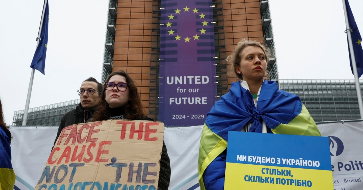 Состанок на европските лидери за финансирање на Украина