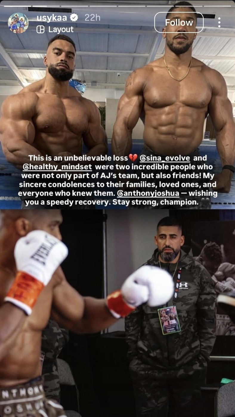 Пол, Усик, Фјури и Нгану му изразуваат сочувство на Ентони Џошуа по трагичната смрт на блиските пријатели