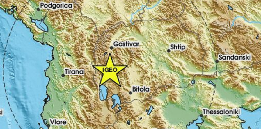 Земјотрес со јачина од 2 степени е почувствуван во близина на Кичево