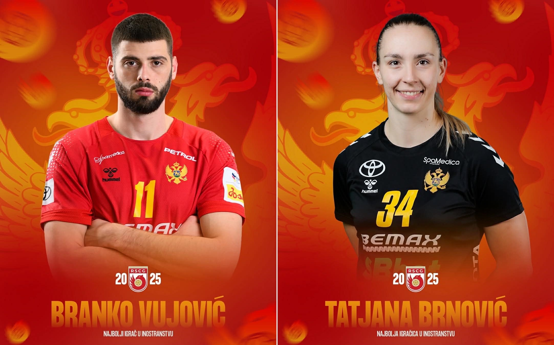 Вујовиќ и Брновиќ најдобри во Црна Гора за 2025 година