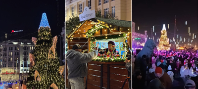Блесна новогодишната елка на плоштадот во Скопје – празнична магија со илјадници светилки (видео)