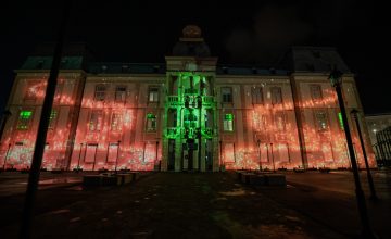 Фото: Спектакуларно 3Д шоу на зградата на охридската гимназија