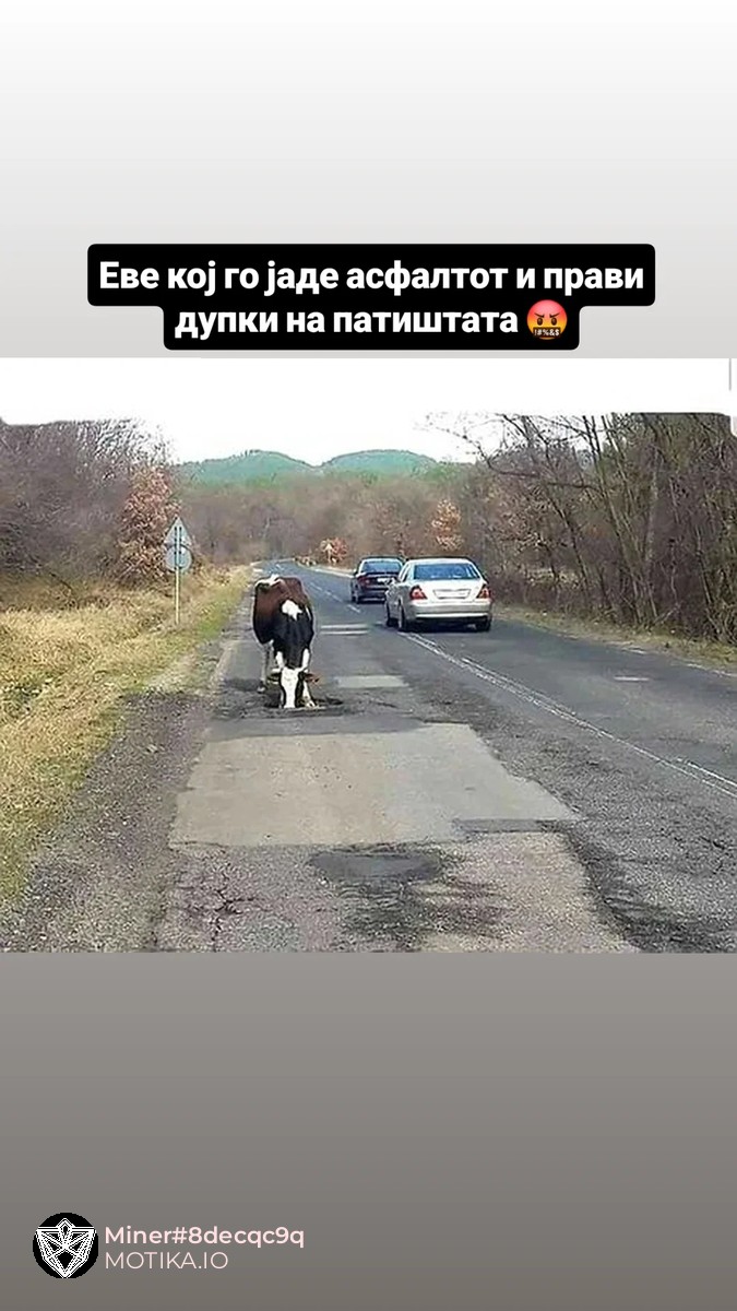 Значи еве кој го јаде асфалтот и прави дупки на патиштата