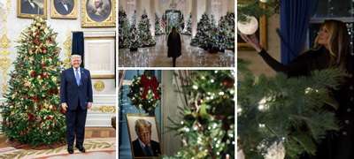„Дома е каде што е срцето“ – Меланија Трамп првпат внесе топлина во божиќното украсување на Белата куќа (фото+видео)