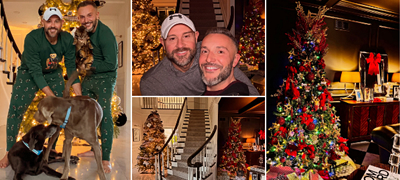 Васил Гарванлиев слави Божиќ со сопругот – Носат исти пижами, две елки во домот во Чикаго