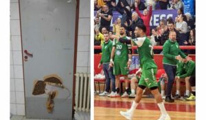 Серија инциденти во Охрид: Од Еурофарм Пелистер ги искршиле и вратите во соблекувалната во Охрид… (ФОТО)