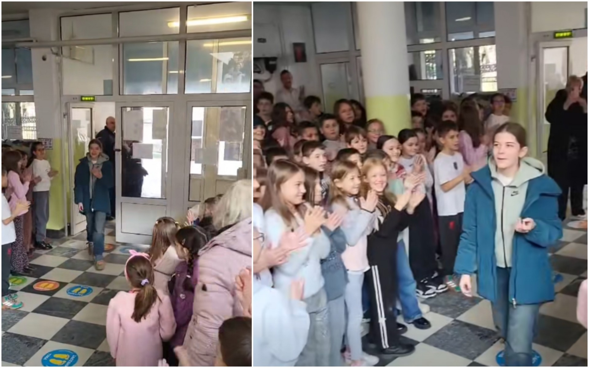 Стоечки аплауз и солзи радосници: Нела Манческа пречекана како вистинска хероина во своето училиште