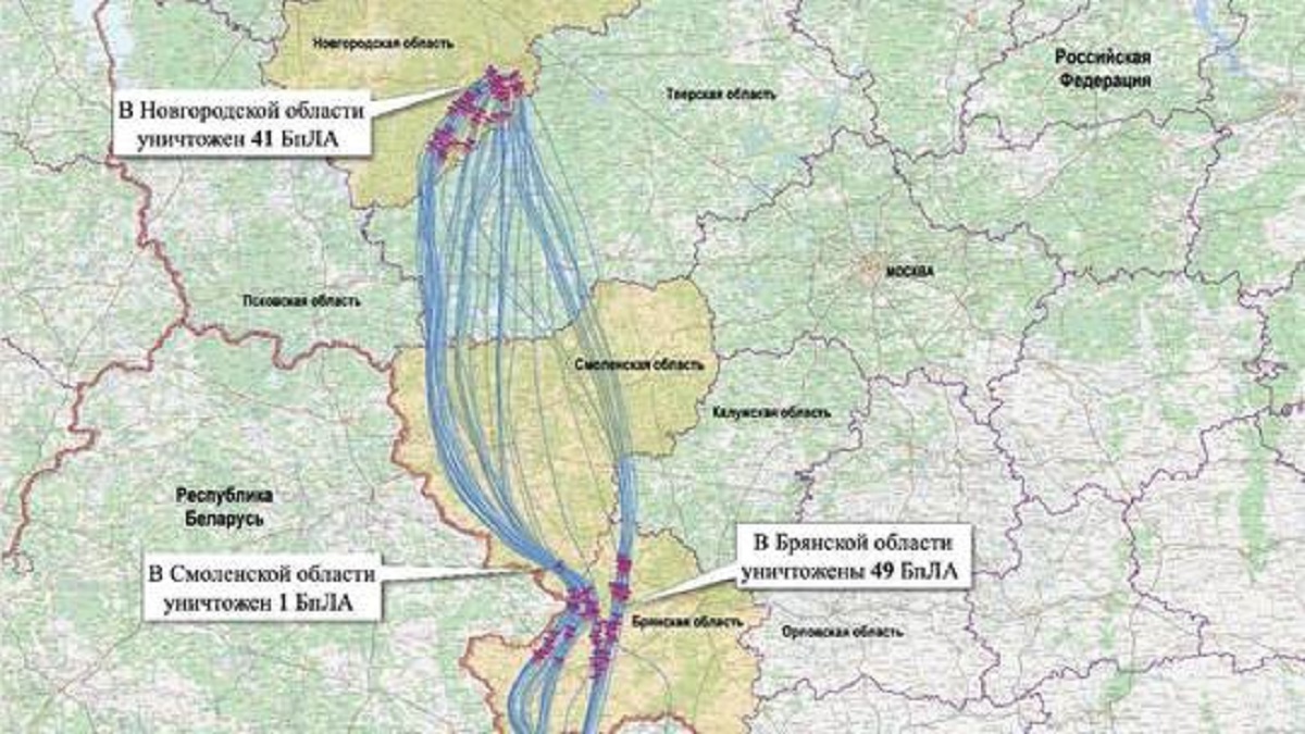 Руското министерство за одбрана објави мапа од нападот со дронови врз резиденцијата на Путин