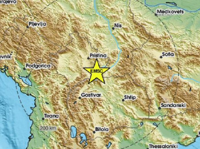 Земјотрес со јачина од 3,1 степени почувствуван во Скопје – епицентарот е во Косово