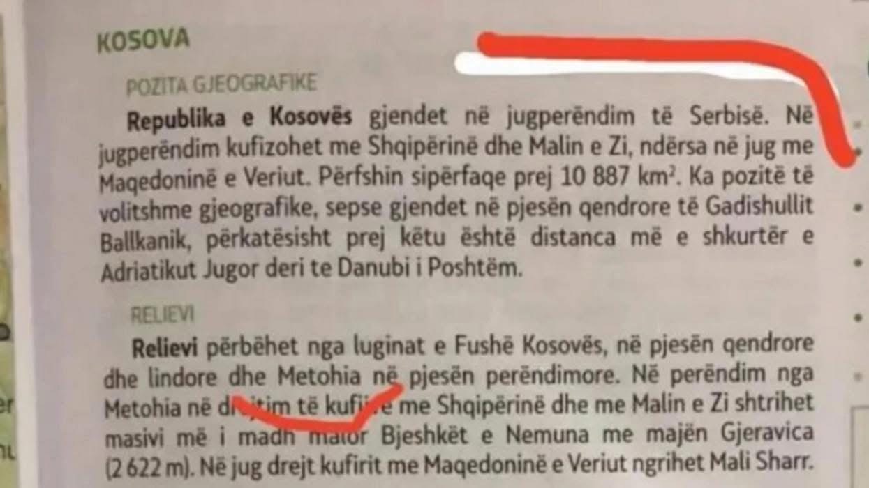 ДУИ: Косово не е „Метохија“! Владата ја деформира историјата во учебниците