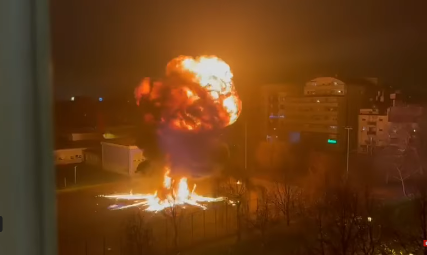 (Видео) Силна експлозија пред училиште во Загреб