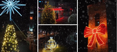 Прилеп се претвори во празнична бајка – светлечкa панделкa, кочиja и елка (видео)