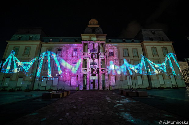 Спектакуларно 3Д шоу на зградата на охридската гимназија