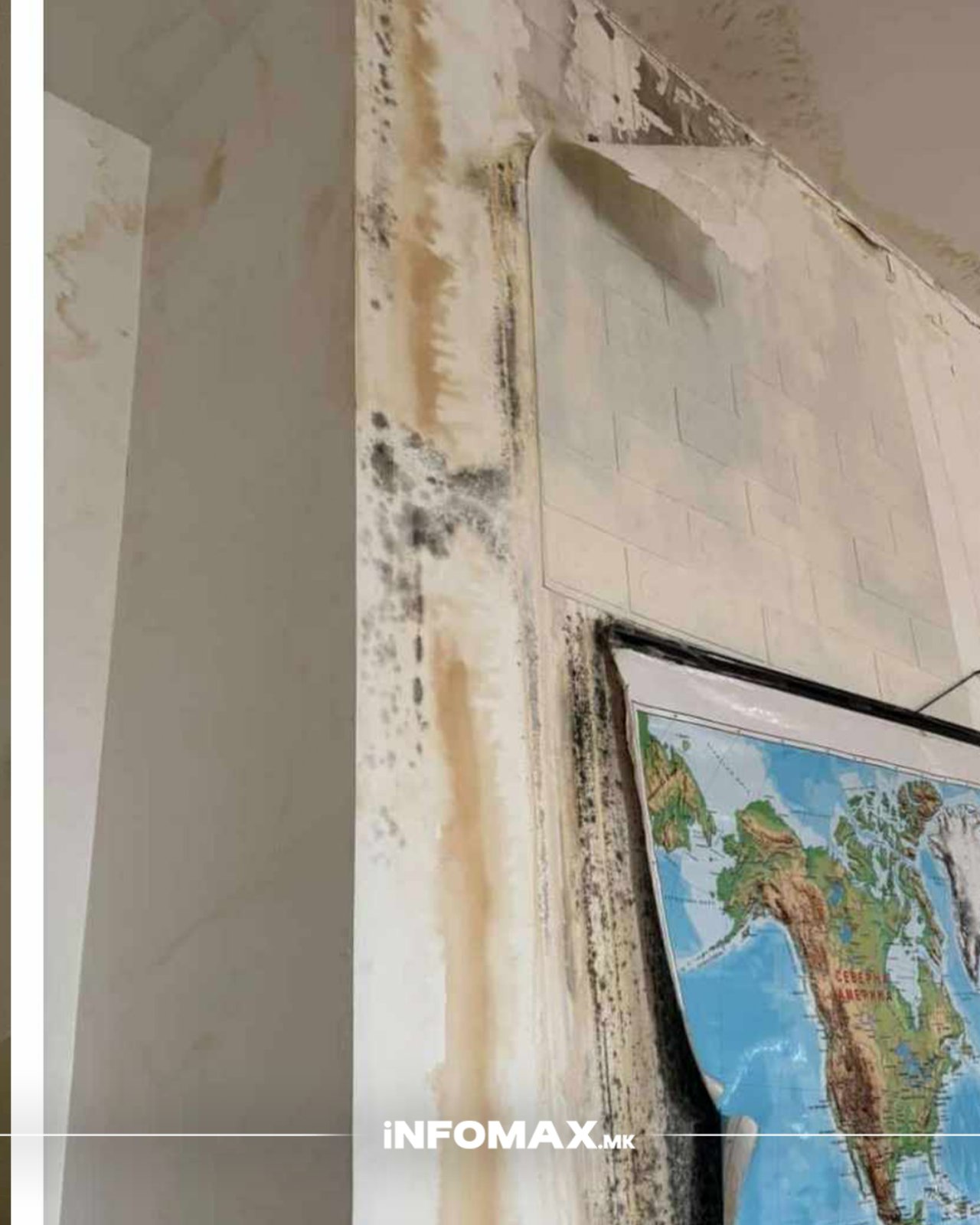 Прокиснати кровови и мувла, ученици во Охрид учат во распадната зграда