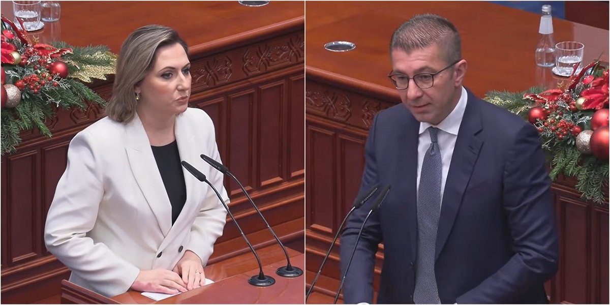 Пратеничката Ајдари и премиерот Мицкоски со обвинувања за тоа кој го укинал „балансерот“