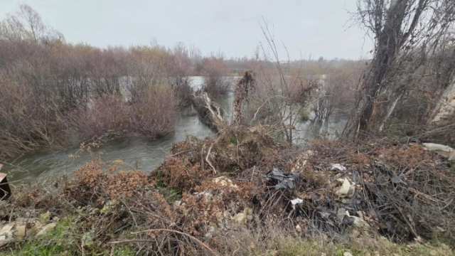 Изместување на коритото на Црна Река, загрозен e локалниот пат кон село Трстеник