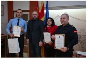 Најдобар пожарникар, полицаец и крводарител: Доделени признанија од Град Скопје