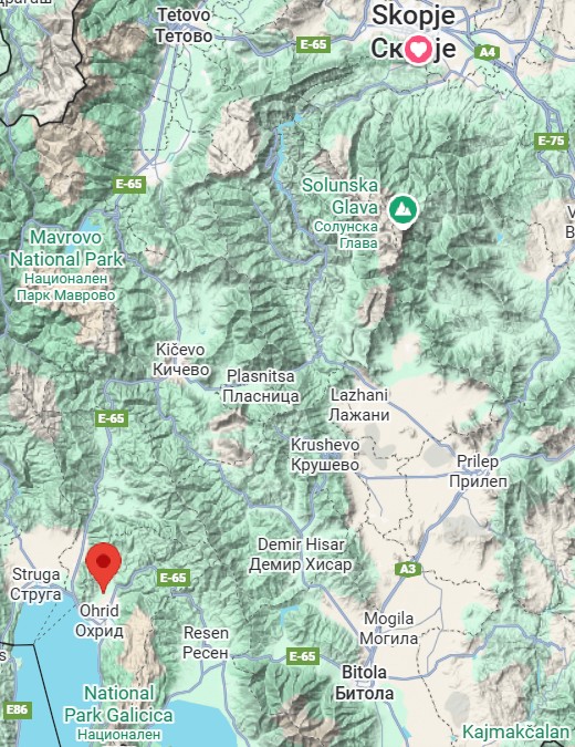 Земјотрес во Пештани-Охрид-Струга