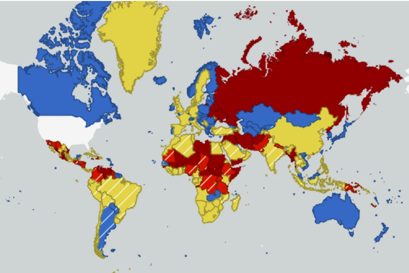 СТЕЈТ ДЕПАРТМЕНТОТ ИЗЛЕЗЕ СО МАПА НА БЕЗБЕДНИ ЗЕМЈИ ЗА ПАТУВАЊЕ ЗА АМЕРИКАНЦИТЕ: Македонија е во прва категорија – предупредување од ниво 1