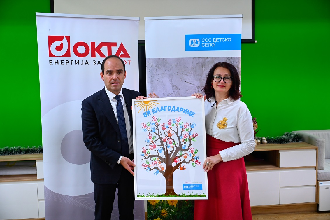Фотоволтаични централи и за четири куќи од СОС Детско село – до 2027 година ОКТА ќе обезбеди производство и складирање на енергија од обновливи извори за целиот комплекс