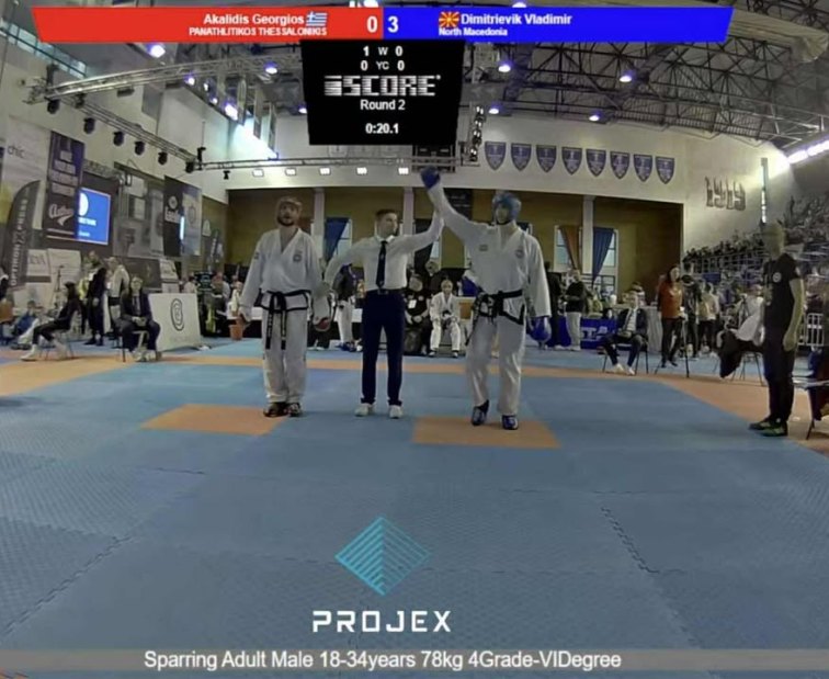 Историски успех за македонското таеквондо: Владимир Димитриевиќ освои бронза на Светски куп во Солун