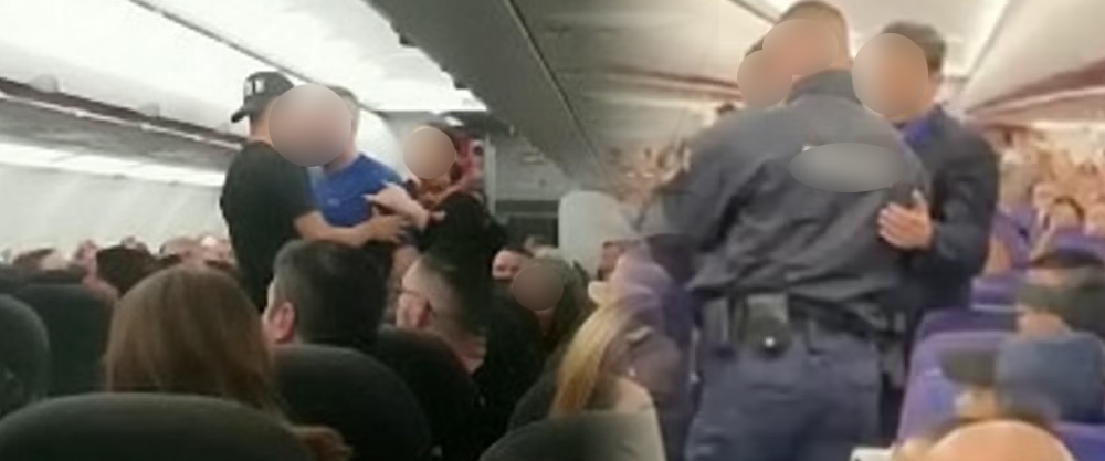 Приведен навивач од Словачка, на 10 други не им беше дозволен влез во државата поради агресивно и недолично однесување во авион за време на лет и по слетувањето