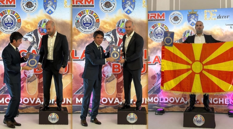 Македонскиот мотоциклист Петар Мијалков награден во Молдавија