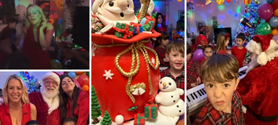 Тамара Тодевска му направи роденденска забава на синот дома – сите се новогодишно облечени, имаат и Дедо Мраз