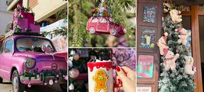 Кафуле во Вевчани е вистинска новогодишна бајка – розово Фиќо, Дедо Мраз и многу подароци