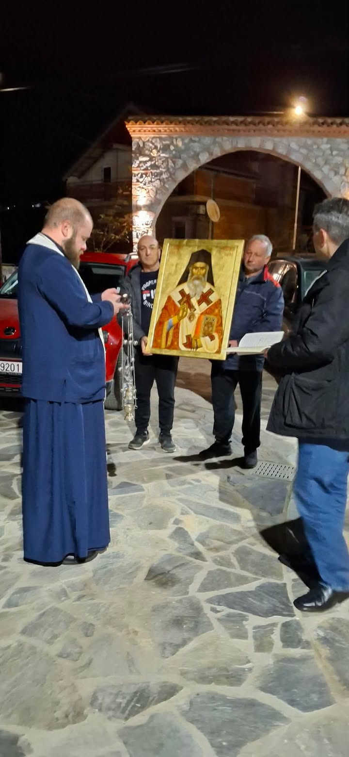 (ФОТО) Икона од Свети Гаврил Епископ Велички во храмот во населбата Рача