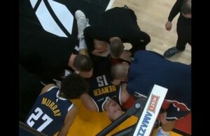 Тешка повреда на Никола Јокиќ во поразот на Денвер од Мајами (ВИДЕО)