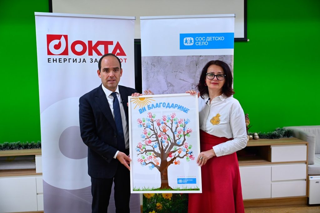 Фотоволтаични централи и за четири куќи од СОС Детско село – до 2027 година ОКТА ќе обезбеди производство и складирање на енергија од обновливи извори за целиот комплекс