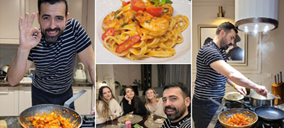 Бевме на вечера кај Павле Камилоски: „Тестенини со ракчиња ми се специјалитет, талентот за готвење го наследив од мајка ми“