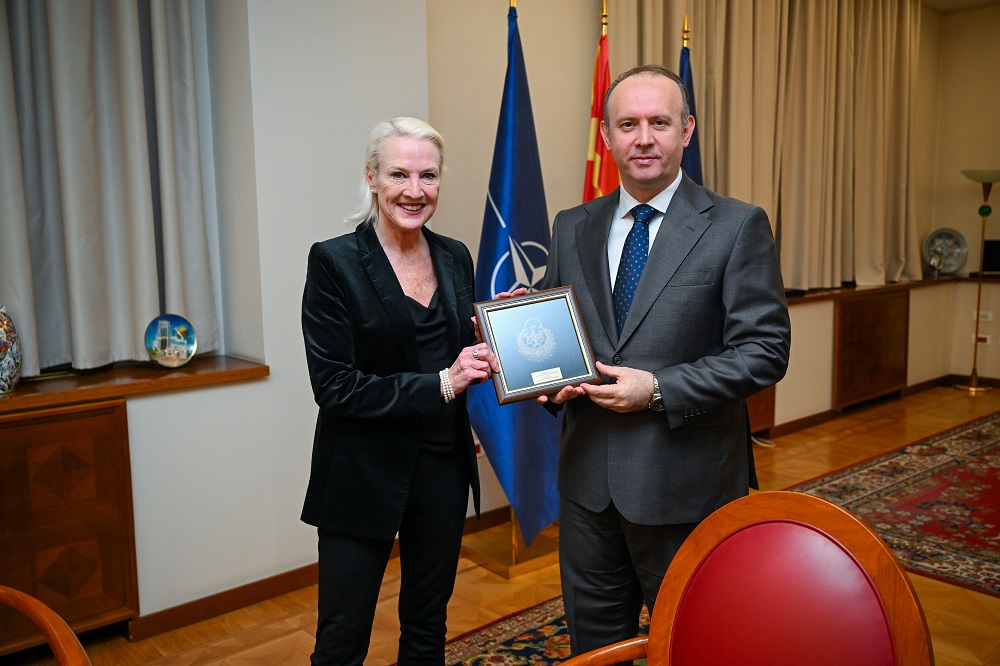 Проштална средба на претседателот Гаши со американската амбасадорка Агелер