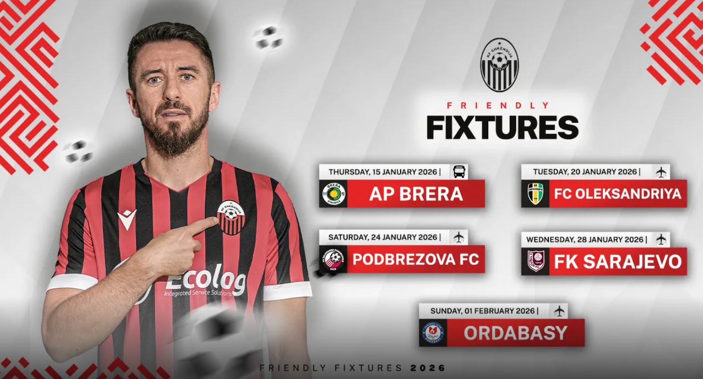 Шкендија ќе има пет теста, стартува со Брера, а во Анталија ќе игра и против Сараево
