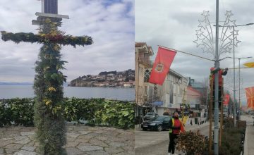 Градот празнично украсен за големиот верски празник Богојавление-Водици