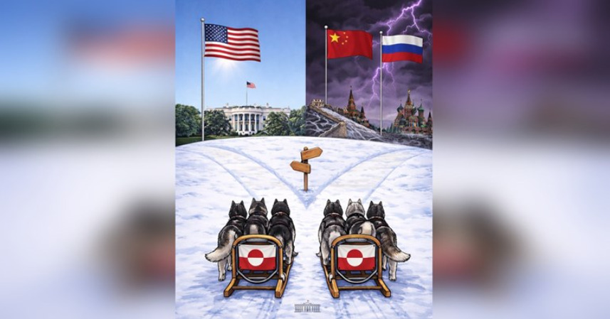 Белата куќа објави контроверзна слика: „На која страна, човеку од Гренланд“