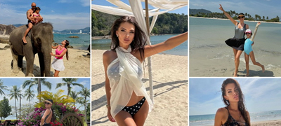 Бугарската пејачка Преслава (41) e на одмор во Тајланд со семејството – позира со нападна шминка на плажа