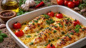 (Рецепт) ПИЛЕШКО ВО СОС ОД МАЈОНЕЗ СО СИРЕЊЕ: Секој ќе бара уште една порција!