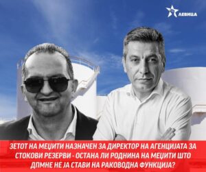 Левица: Зетот на Изет Меџити именуван за директор на Агенцијата за стокови резерви