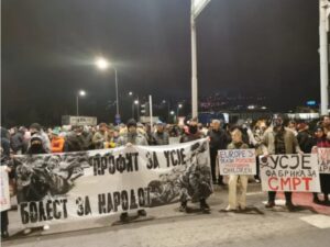 Нов протест на крстосницата кај цементарница „Усје“