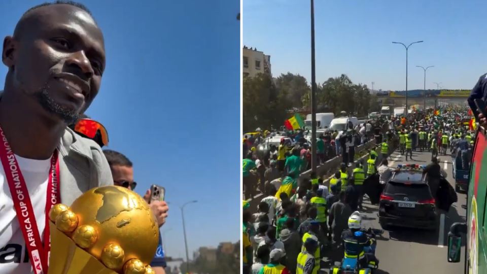 Лудница во Сенегал: Навивачите ги пречекаа хероите од АКН (ВИДЕО)