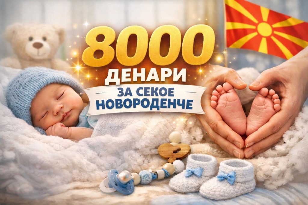 Општина Гази баба ќе доделува по 8.000 денари за секое новороденче