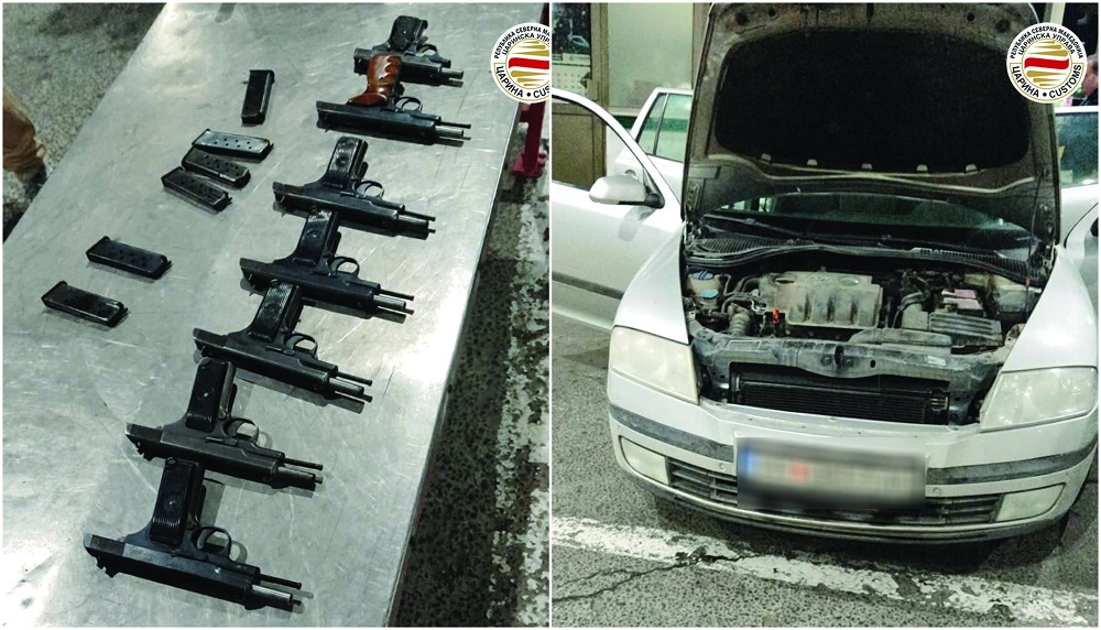 (ФОТО+ВИДЕО) На „Богородица“ откриени девет пиштоли што претходно биле украдени од ЈП „Паркови и зеленило“ – Скопје