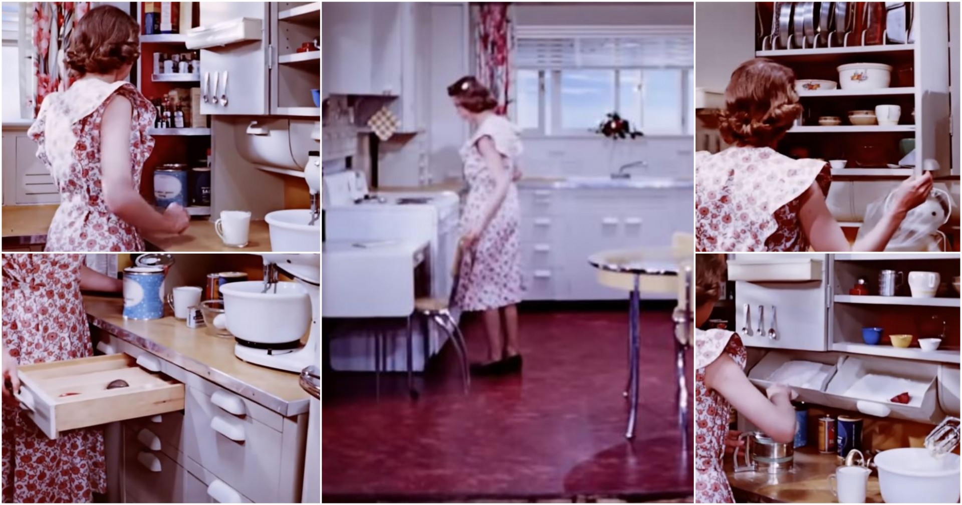 На прв поглед изгледа како луксузна хај-тек визија, но всушност е стара 77 години: Погледнете како изгледала кујната во 1949 година (ВИДЕО)