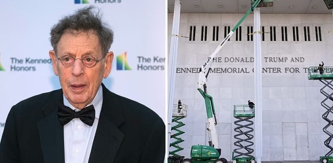 КОМПОЗИТОРОТ ФИЛИП ГЛАС ЈА ОТКАЖА ПРЕМИЕРАТА НА СИМФОНИЈАТА „ЛИНКОЛН“ ОТКАКО ЦЕНТАРОТ „КЕНЕДИ“ ГО ДОДАДЕ ИМЕТО НА ТРАМП